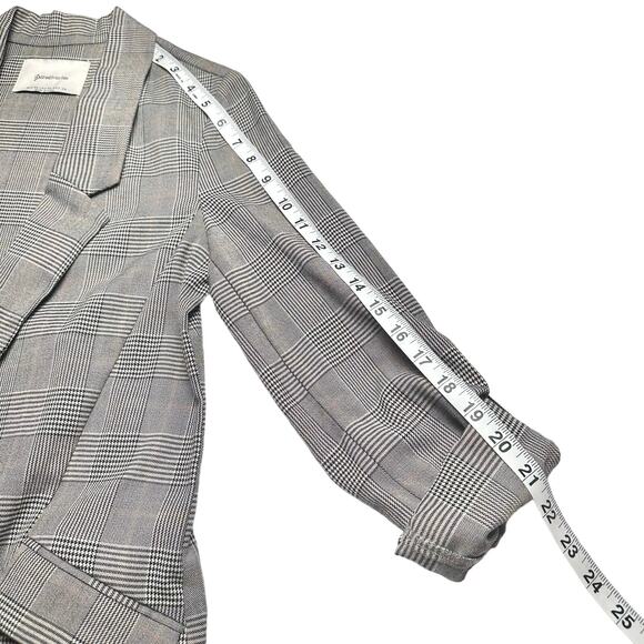 Stradivarius | Women | Stradivarius Glen Plaid Tab Sleeve Open Front Blazer | XS - Picture 6 of 13